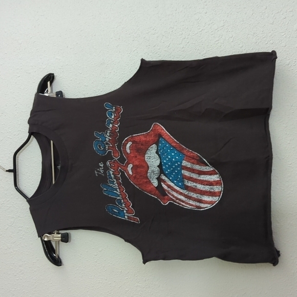 The Rolling Stones Graphics Band Tee Tank Sleeveless Size Small Muscle Tee - Picture 1 of 8